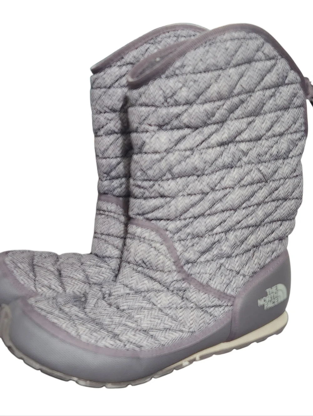 The North Face ThermoBall Traction Boots Womens Size 10 Gray Fold Down Bootie